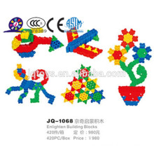 2016 plastic flower building blocks for kid